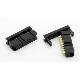 16 Pin IDC Female Socket Connector 0.1" (Keyed)