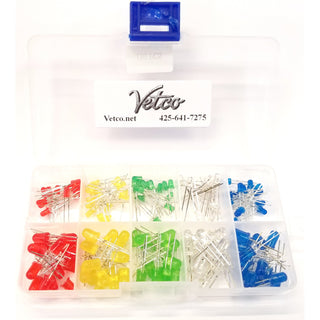 Vetco 300 LED Assortment Mixed LED Kit Pack Box -5mm and 3mm