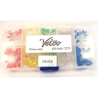 Vetco 300 LED Assortment Mixed LED Kit Pack Box -5mm and 3mm