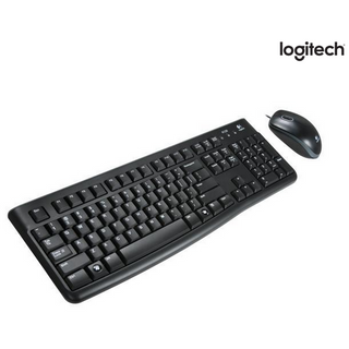 USB Logitech MK120 Wired USB Keyboard and Mouse - Black Combo