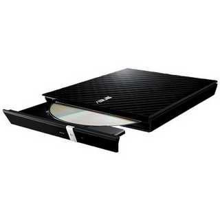 ASUS USB 2.0 Black External Slim CD / DVD Re-writer MacOS Compatible Model SDRW-08D2S-U