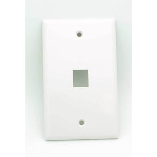 1 Port Blank Keystone Wall Plate - White