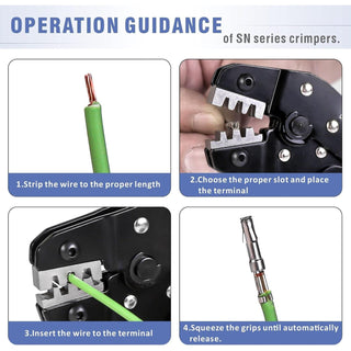 BLS, JST, JHS, KHS, Dupont Ratcheting Crimping Tool - Crimper Crimp Tool - SN-2549