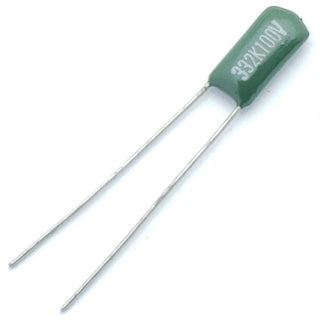 film capacitor 3300 pF ±10% 100 volts metallized polyester