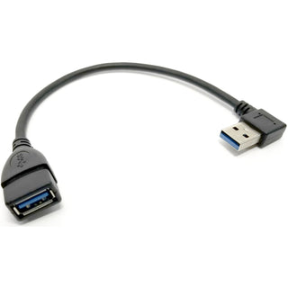 Right-Angle USB 3.0 Adapter (A Male - A - Female) Right Hand
