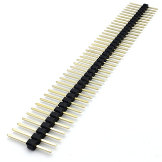 40 Pin Breakable Male Single Row Header Connector PC Mount 0.1" Spacing - Long Pins