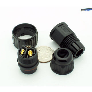 Extra Large Series 3 Pin Male Inline Waterproof Connector - 12-18 AWG