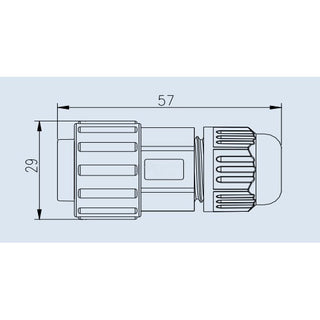 Extra Large Series 3 Pin Male Inline Waterproof Connector - 12-18 AWG