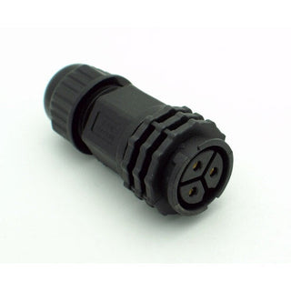 Extra Large Series 3 Pin Female Inline Waterproof Connector - 12-18 AWG