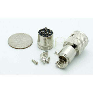 6 Pin Male Inline CB Mic Connector