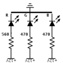 How to run an RGB LED on 12 Volts