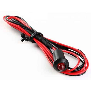 Velleman Lampe LED Signalisation 12V Rouge Clignotante - Étanche IP67 - Voyant Avec Fil Et Montage Mère