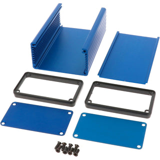 4.72" x 3.07" x 1.69'' Aluminum Blue Anodized
