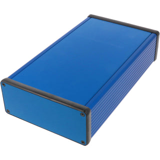 Blue Anodized Aluminum Electronics Enclosure – 8.66 × 4.92 × 2.03″ Project Box