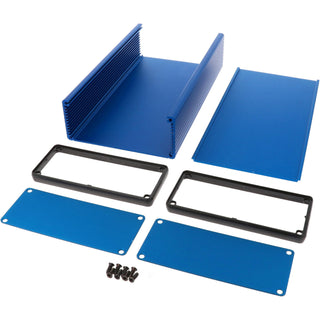 Blue Anodized Aluminum Electronics Enclosure – 8.66 × 4.92 × 2.03″ Project Box