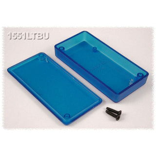 Hammond 1551LTBU Translucent Blue Plastic Enclosure 3.15 in x 1.58 in x 0.59 in