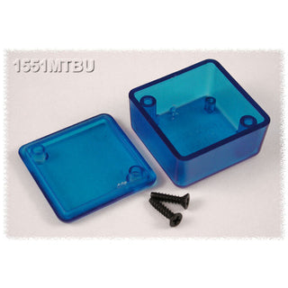 Hammond 1551MTBU Translucent Blue Plastic Enclosure 1.38 in x 1.38 in x 0.79 in