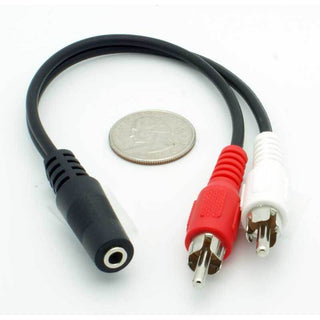 3.5MM Stereo Female - 2 Male RCA Adapter Cable