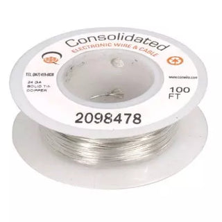 24 AWG Solid Tinned-Copper Buss Wire 100 Feet