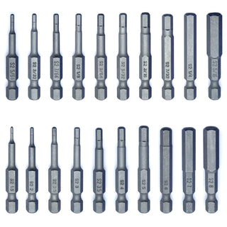 VETCO Magnetic Hex Allen Wrench Drill Bit Set, 20-Piece, With Extra Long Bits, Metric and SAE