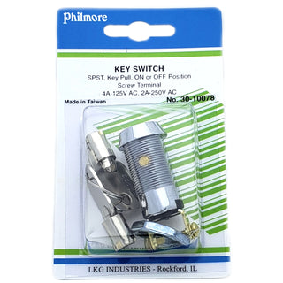SPST Keyed Switch (ON - OFF) With Two 1102 Tubular Keys