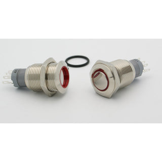 SPDT Sealed Illuminated Push Button Switch ON-OFF (Red)