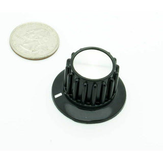 Black Knob w/Aluminum Inlay (1.35" Dia)