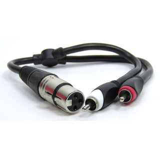 XLR Female to 2 RCA Male Stereo