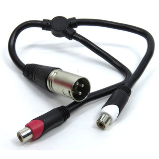 XLR Male to 2 RCA Female Stereo