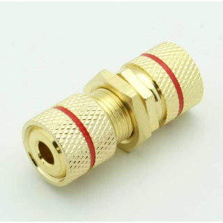 Gold Low Profile Banana Jack / Binding Post  - Red