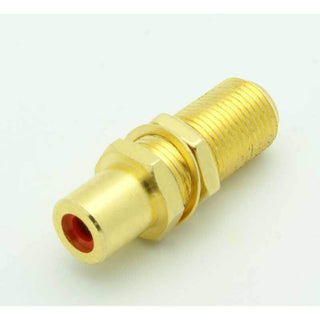 RCA Female - F Female Adapter - Gold