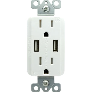 USB Power Outlet 4A Fast Charging w/ Wallplate