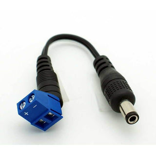 2.1mm DC Power Inline Plug - Solderless w/Screw Terminals - 2" Pigtail