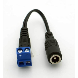 2.5mm DC Power Inline Jack - Solderless w/Screw Terminals - 2" Pigtail