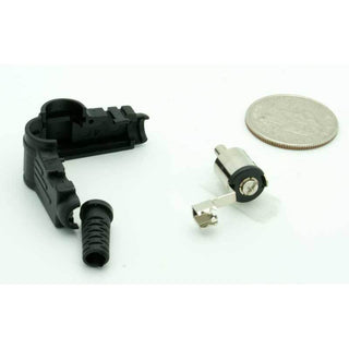 Right Angle Male RCA - Black