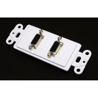 Dual VGA Female Decora Wall Plate