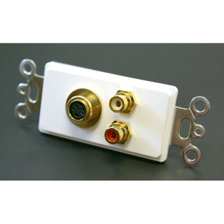 S-Video + Left/Right RCA Decora Wall Plate