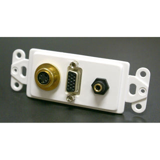 VGA + 3.5MM Stereo + S-Video Decora Wall Plate