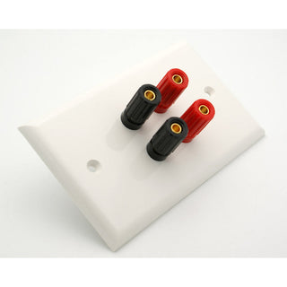 Quad 5 Way Binding Post Wall Plate