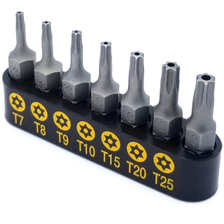 7 Piece Security Torx Bit Set (T7 - T25)