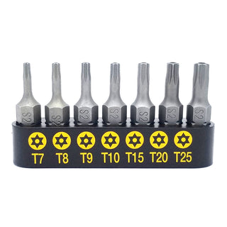 7 Piece Security Torx Bit Set (T7 - T25)