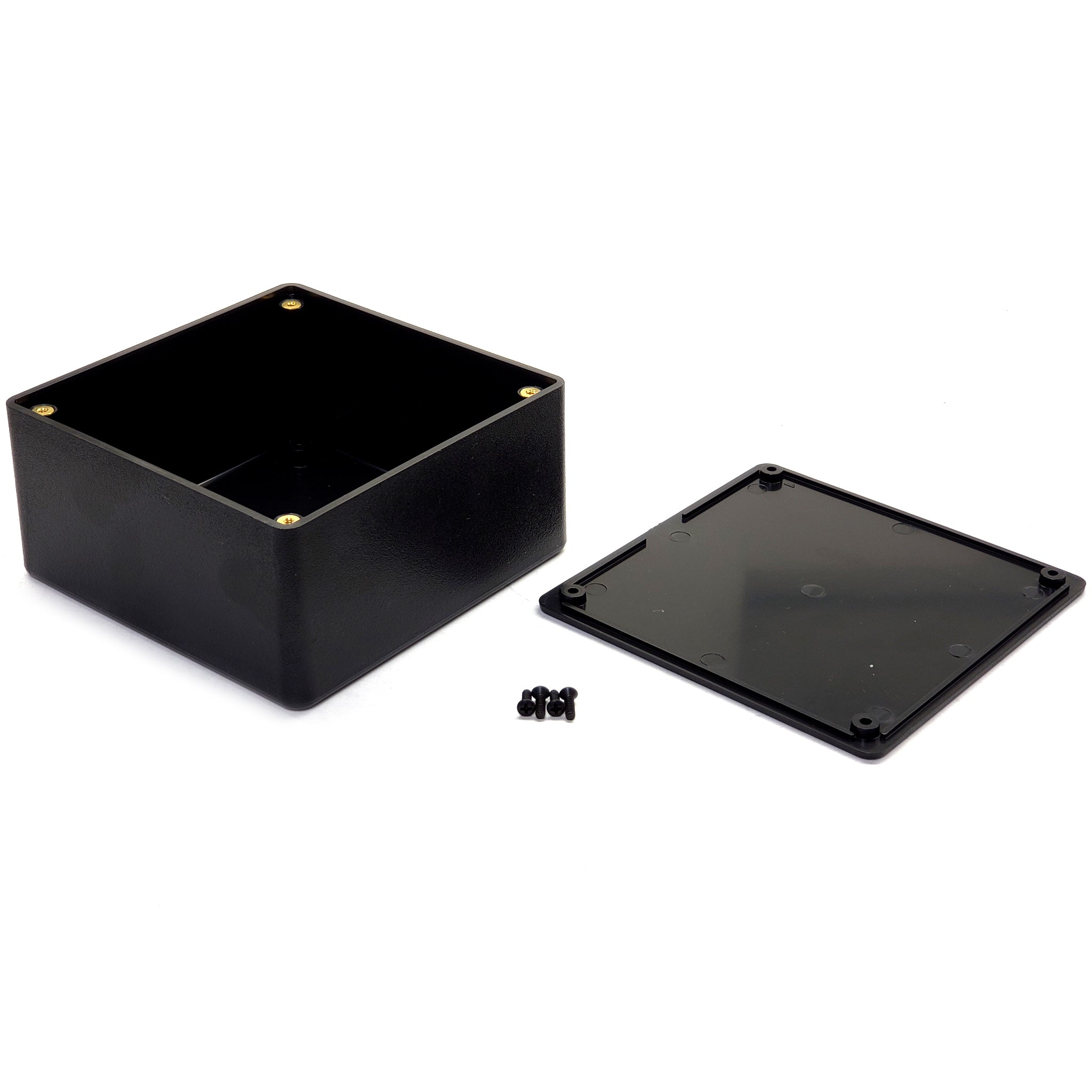 Plastic Enclosure, 4.6 in L x 2.2 in W x 4.6 in H , Black Texture