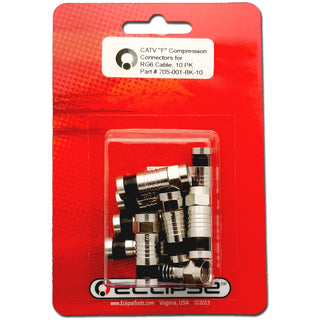 RG6 Compression F Connectors (CATV 10 Pack)