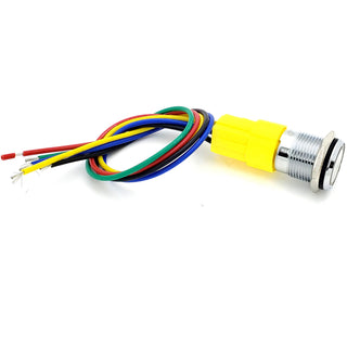 Waterproof Metal Momentary Push Button Switch with Green LED Indicator