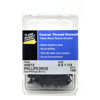 Drywall Screw - #6 X 1-1/4th Coarse Thread - 100 Pack