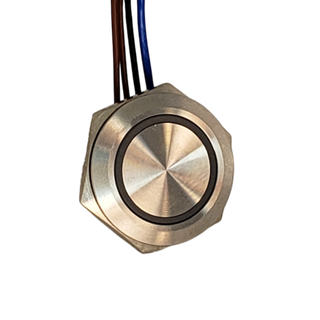 Ultra Thin 19mm Red Momentary Push Button with LED