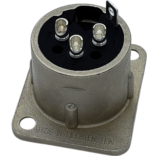 Neutrik XLR Male 3 Pin Panel Mount Connector Silver