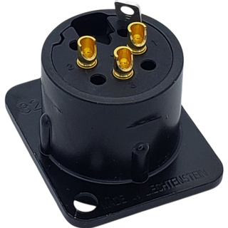 Neutrik XLR Male 3 Pin Panel Mount Connector Black