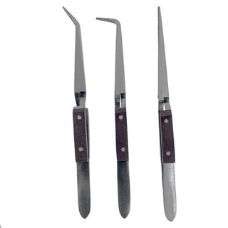 Assorted Auto-Grip Soldering Tweezer Set - 3-Piece Set
