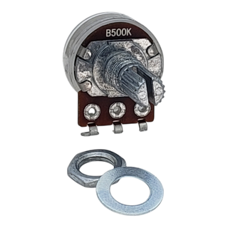 500K Linear 1/8W Potentiometer with Split Splined Shaft & Dust Seal